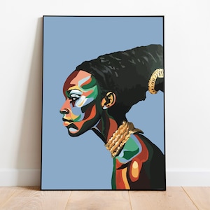Art mural culture noire, impression d'art 12 x 16, affiche 18 x 24, décoration murale, impressions d'art féministe, Naomi Sims, cartes postales imprimables, BlackOwned