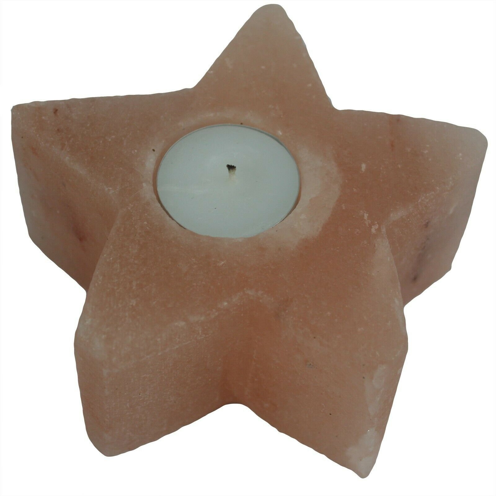 Star Shaped Himalayan Rock Salt Single Tea Light Candle Holder Etsy