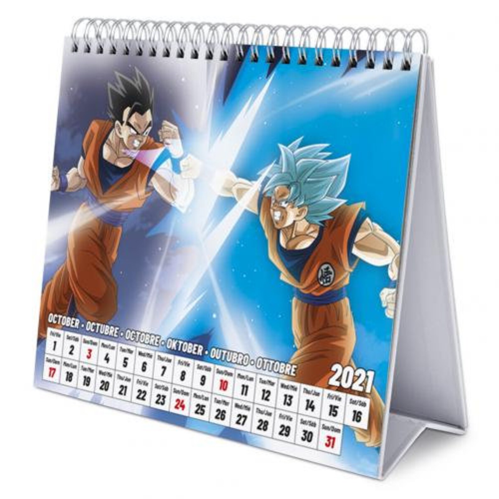 Dragon Ball Z Calendario De Escritorio 2021 Etsy