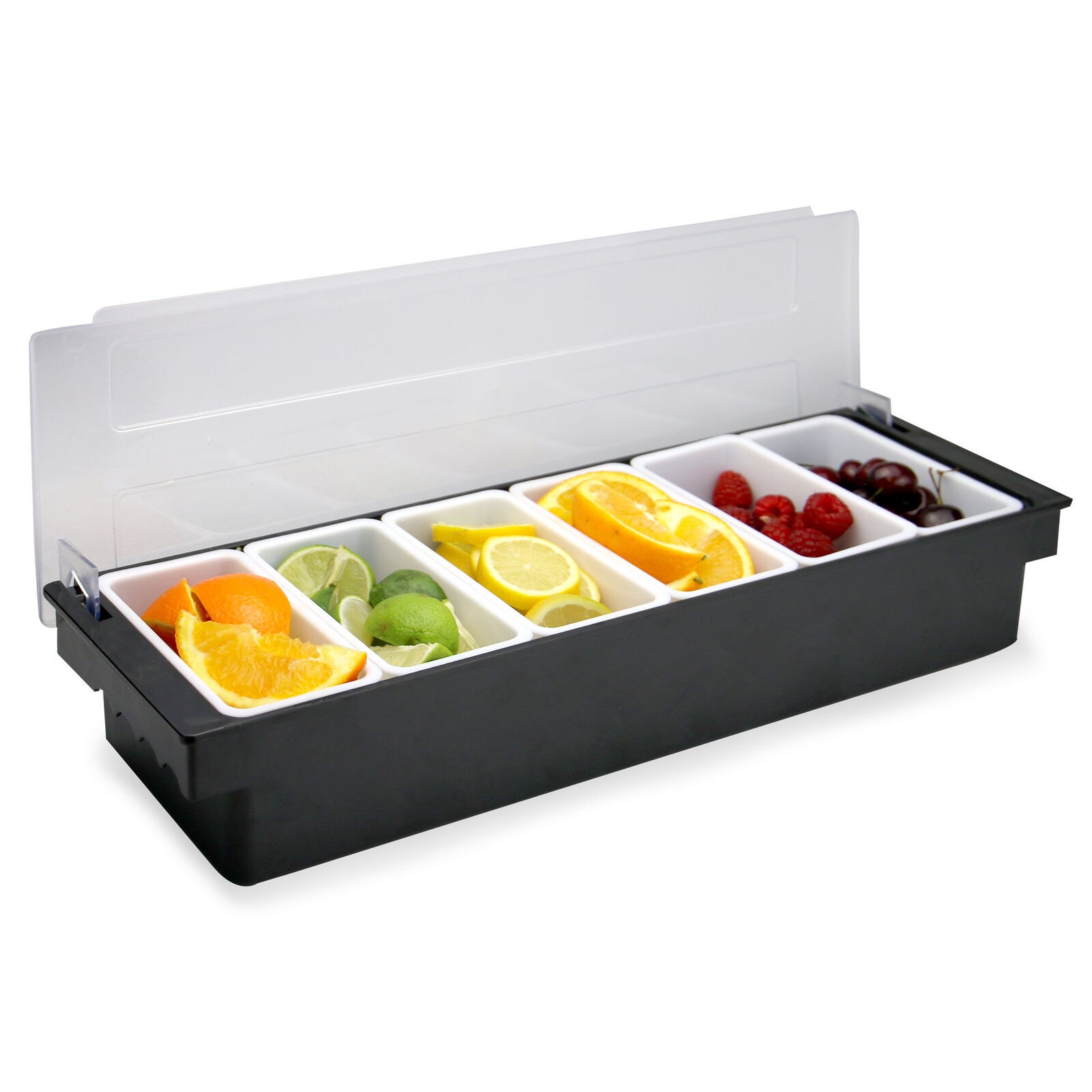 6 Compartment Condiment Dispenser Bar Fruit Caddy Garnish Tray Etsy