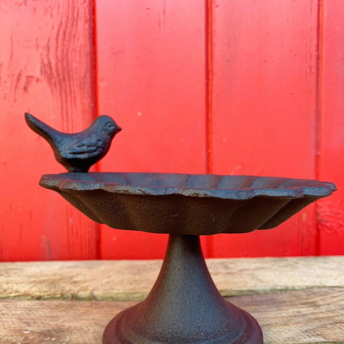 Cast Iron Flower Petal Robin Garden Bird Bath Water Feeder Etsy