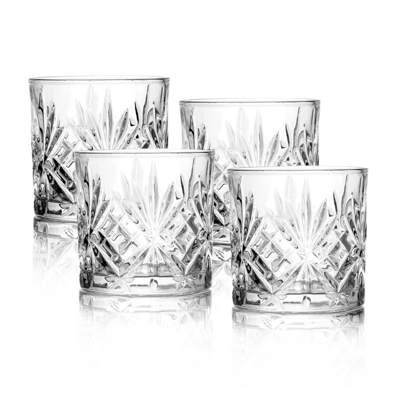 Set of 4 Tumbler Set & Whiskey Decanter Glass Tumblers Etsy UK