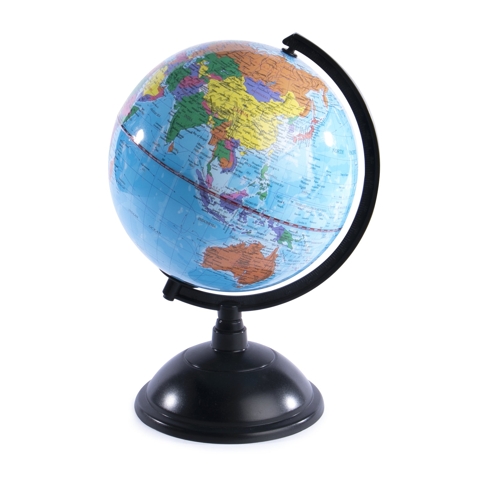 Rotating Colour Globe 20cm Diameter Small World Atlas & Desk Etsy