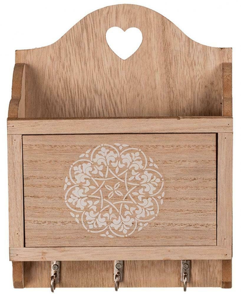 Wall Mounted Wooden Letter Storage Rack with 3 Key Hook Etsy