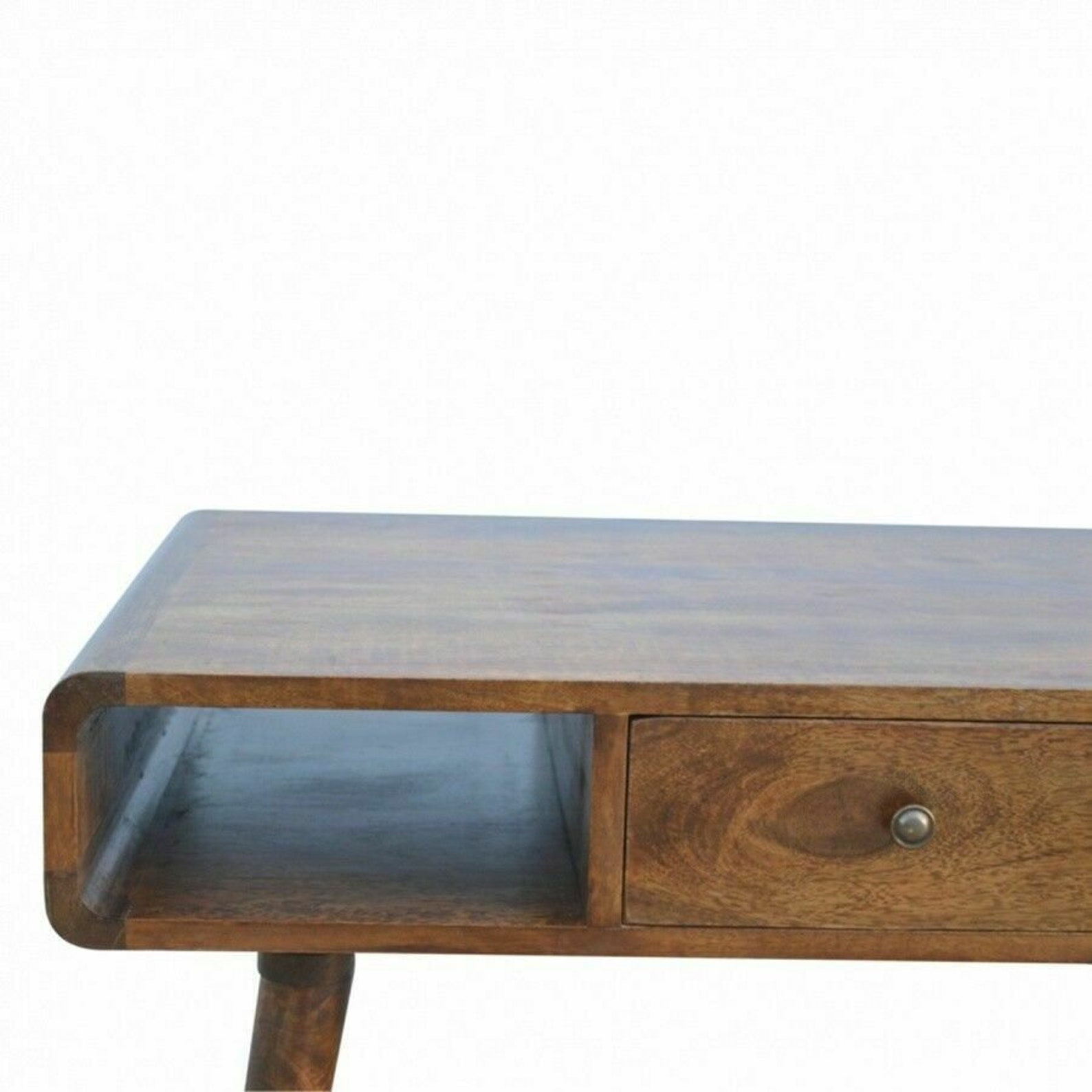 Art Deco Style Solid Wood Curved Coffee Table Scandi Etsy
