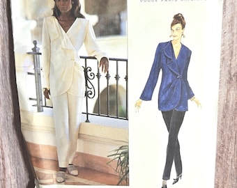 Emanuel Ungaro Vogue 1542 Pattern, 1995 Vintage Vogue Paris Original, Misses Jacket and Tapered Pants Suit, Size [12-14-16], Uncut FF