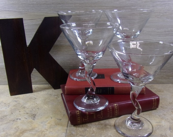Libbey Zstem Martini Glasses Set of 4 Barware Glasses Etsy