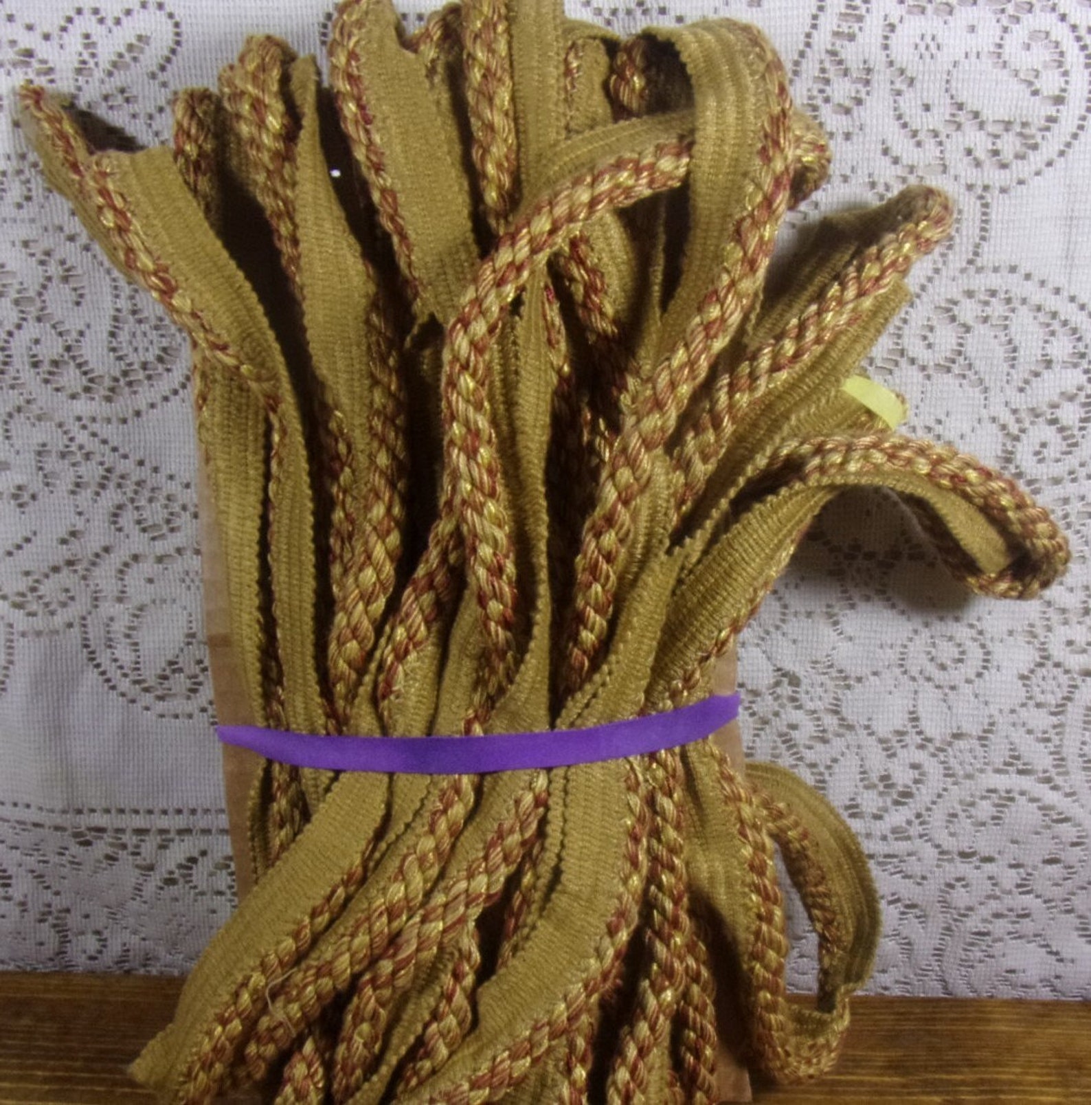 1/2 CORD With Lip Upholstery Trim BRAIDED ROPE Rust Etsy