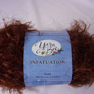 Yarn Bee Scarf Yarn Infatuation Brown Yarn Soft Fluffy Crochet Yarn Discontinued Yarn Bee Yarn SHIPS FREE