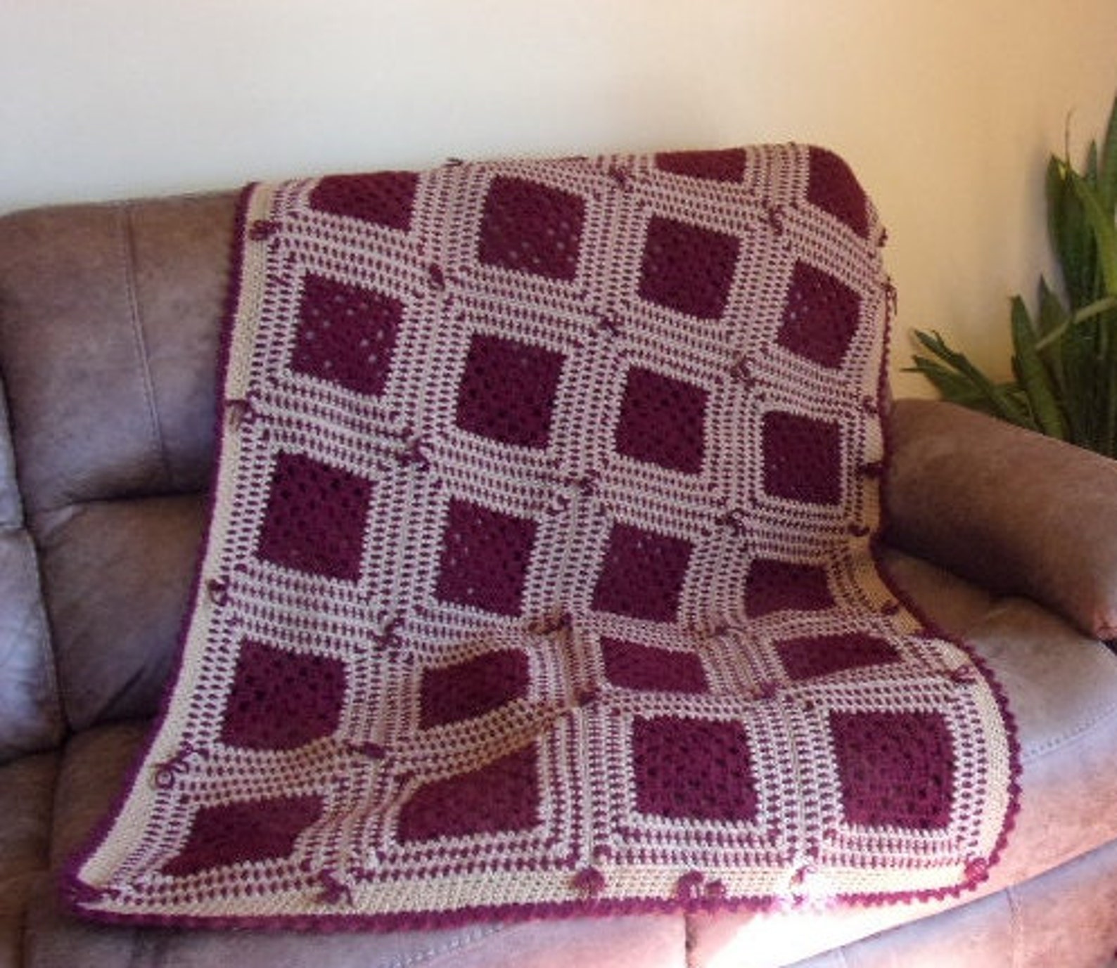 Hand Crochet Afghan New Lap Afghan Handmade Gift Handmade Etsy