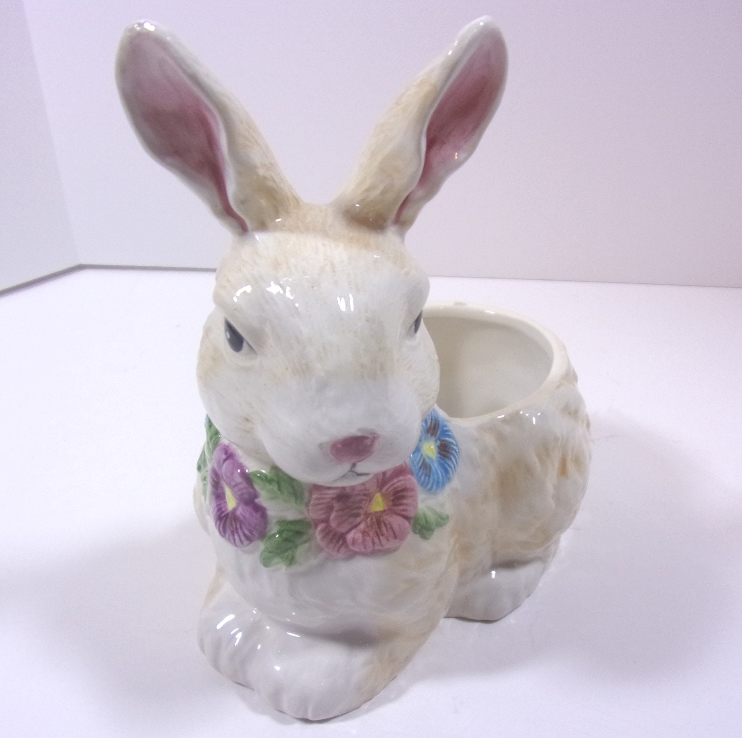 Easter Bunny Ceramic Rabbit Vase Vintage Brinns Rabbit Etsy