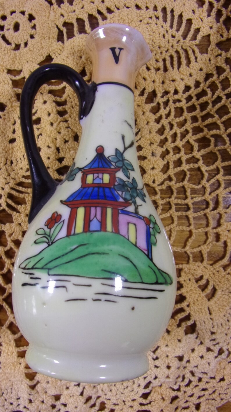 Vintage Oil Vinegar Japan Cruet Cruets Set Salt & Pepper Hand Etsy