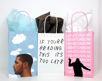 Drake Wrapping Paper, XMAS Wrapping Paper, Birthday Wrapping Paper Drake Hot Line Bling Wrapping Paper RAPPING PAPER