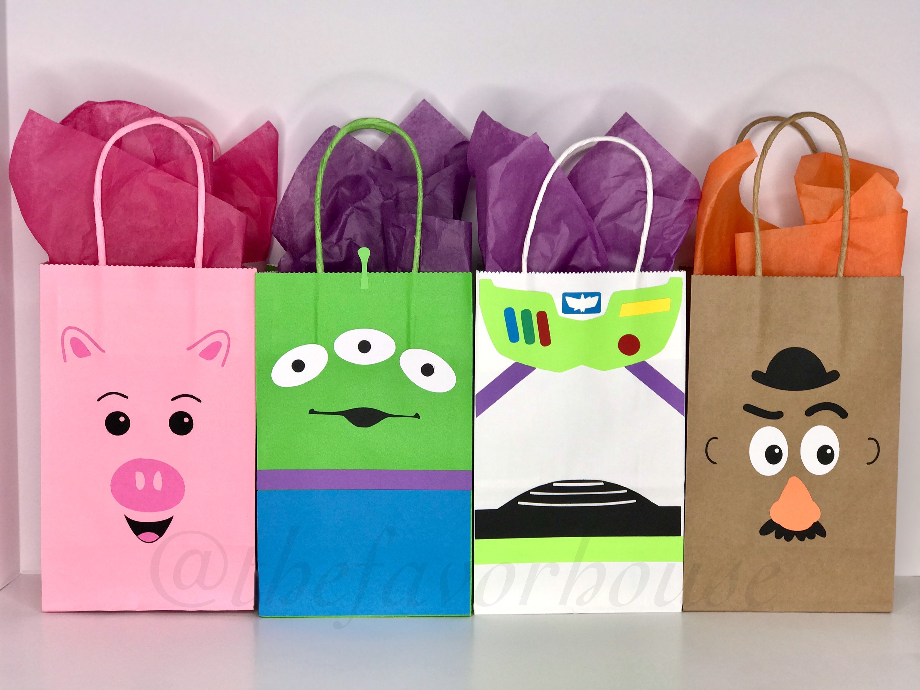 Toy Story Favor Bags Toy Story Gift Bags Toy Story Goodie Etsy
