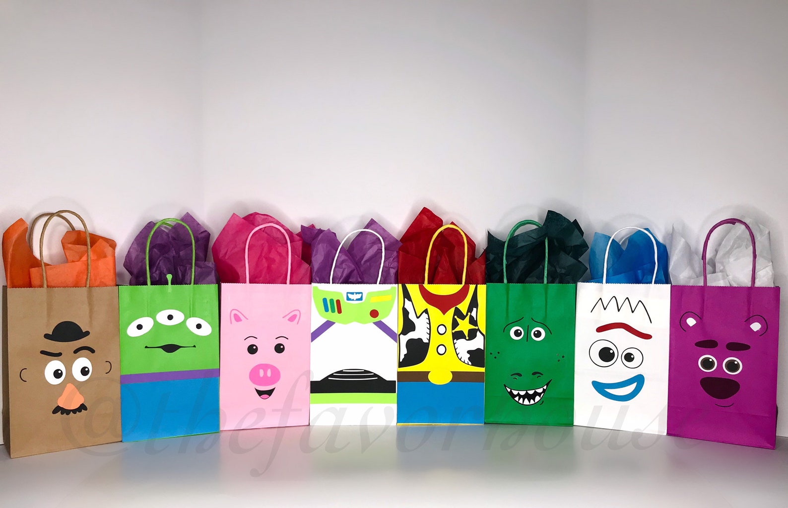 Toy Story Favor Bags Toy Story Gift Bags Toy Story Goodie Etsy