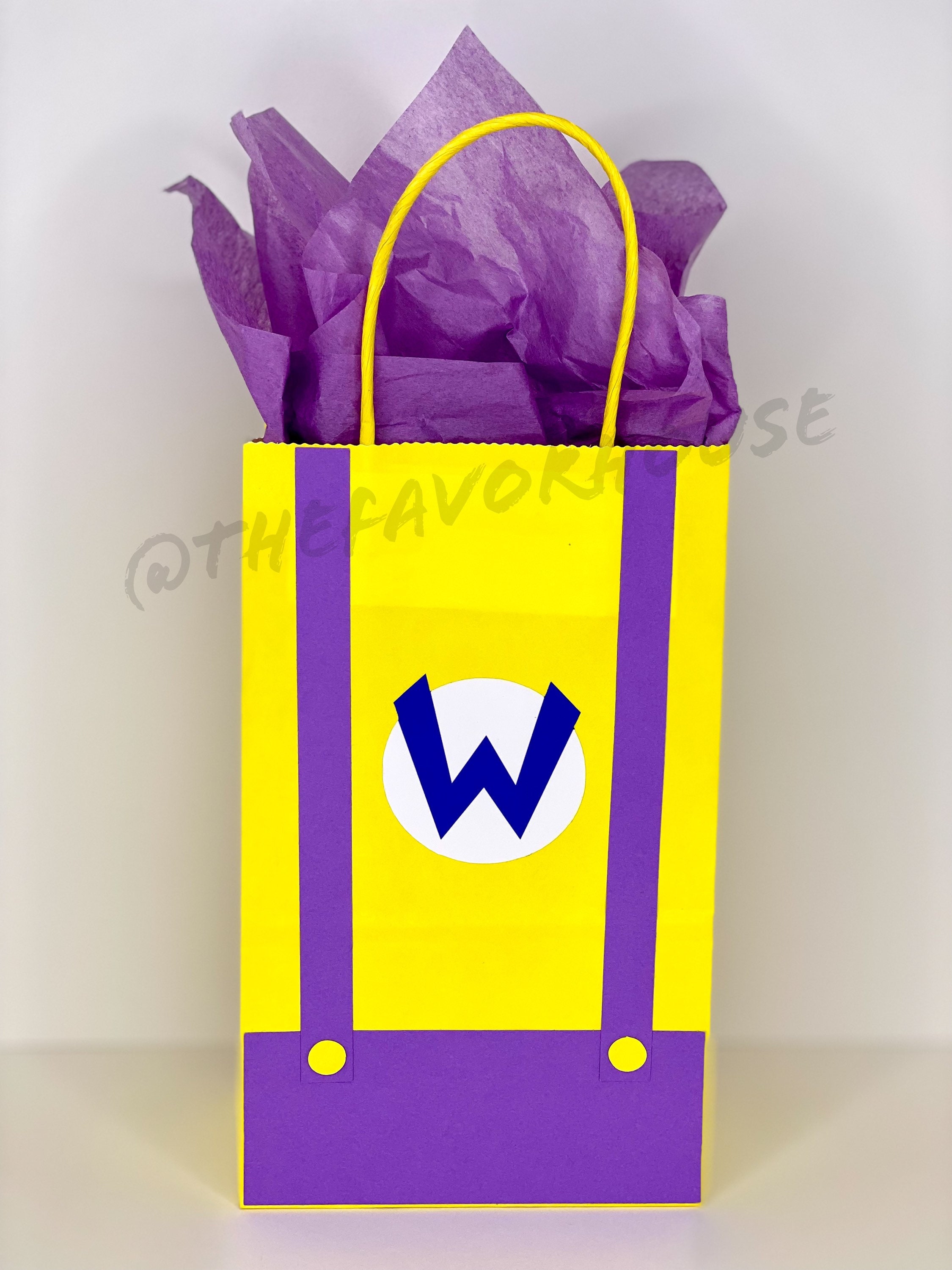 Wario Favor Bag Wario Gift Bag Super Mario Birthday Party Etsy France