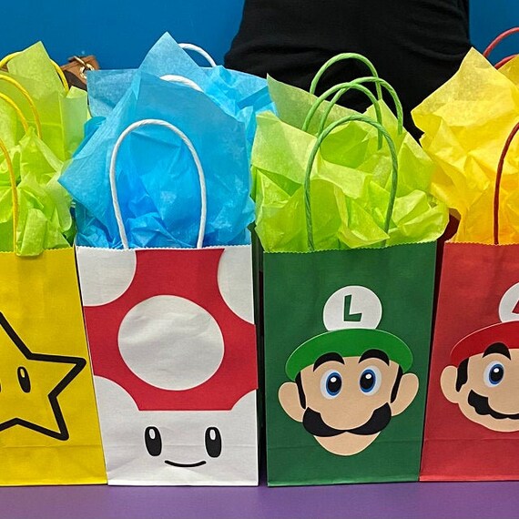 Super Mario Brothers Favor Loot Treat Bags Birthday Party Favor Supplies ~16 