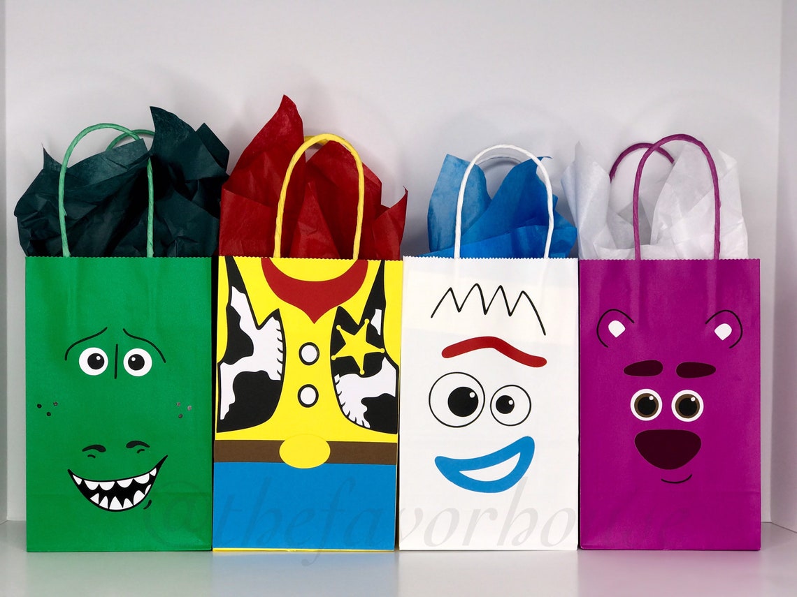 Toy Story Favor Bags Toy Story Gift Bags Toy Story Goodie Etsy