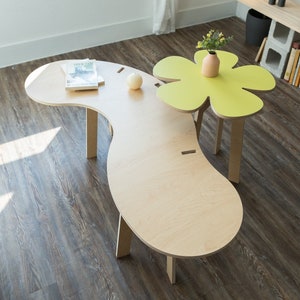 Wavy Coffee Table Wavy Furniture Scandinavian Coffee Table Coffee Table Wood Scandi Coffee Table Squiggle Table Coffee Table Modern