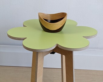 curvy table - accent table - end table - side table - side table for living room - nightstand - pistachio - cute table - curvy furniture