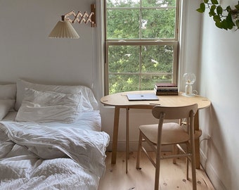 Nordic Birch Desk: Mid-Century Modern Workstation