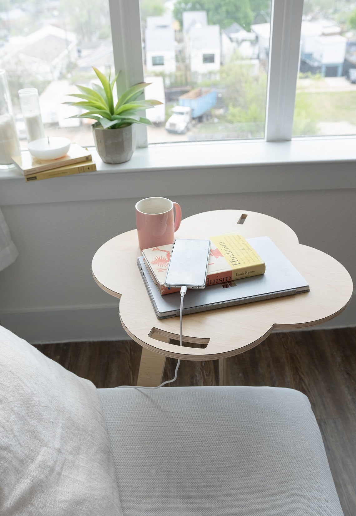 Birch desk convertible couch desk couch table laptop desk Etsy