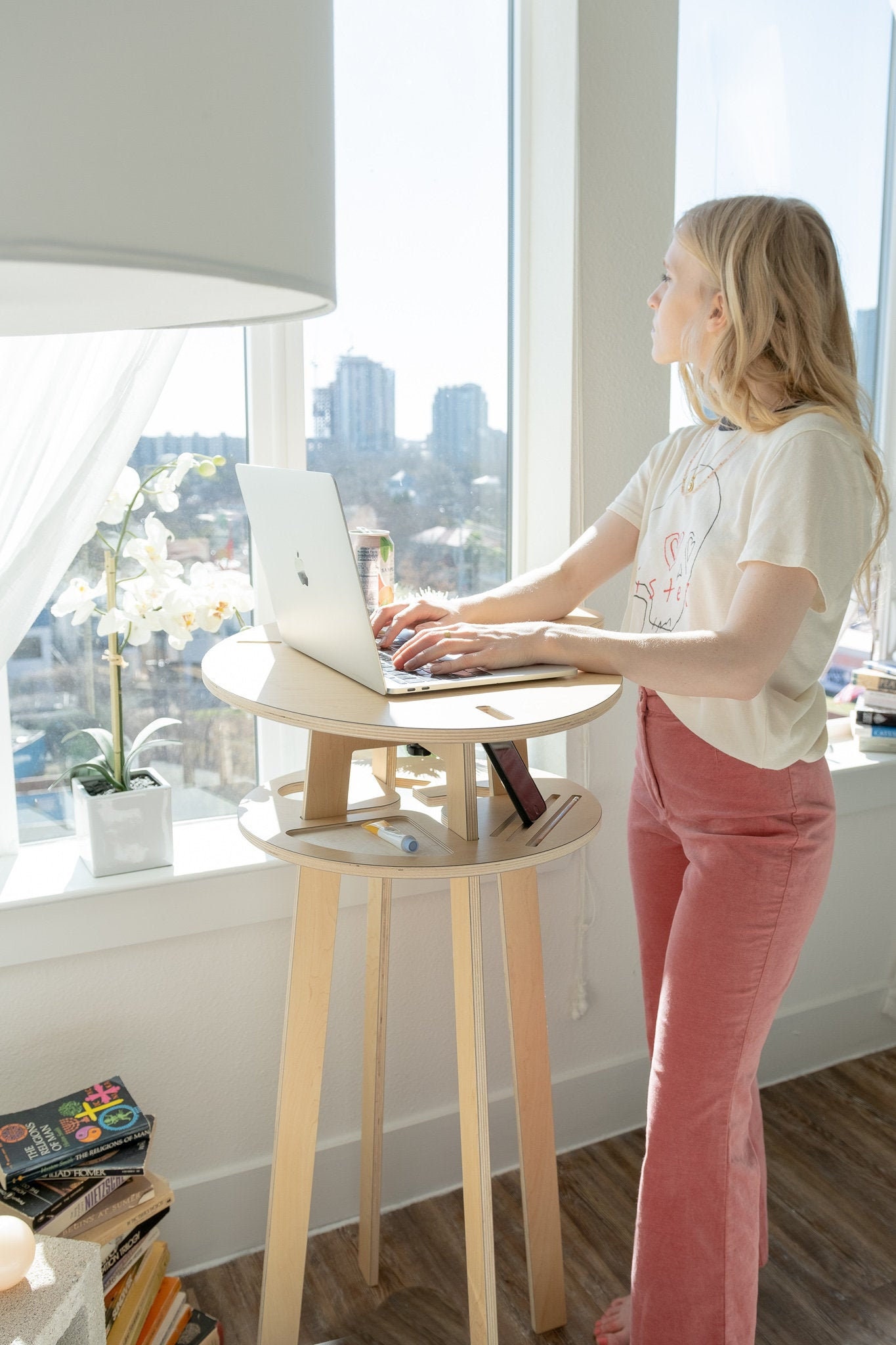 Standing Desk for Working from Home in a Small Space - The Inspired Room