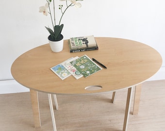 Nordic Wooden Maple Desk Farmhouse  Scandinavian