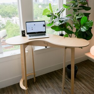Standing Desk Stand Desk Minimalist Modern Desk Work Home Office Desk College Dorm Room Desk image 7