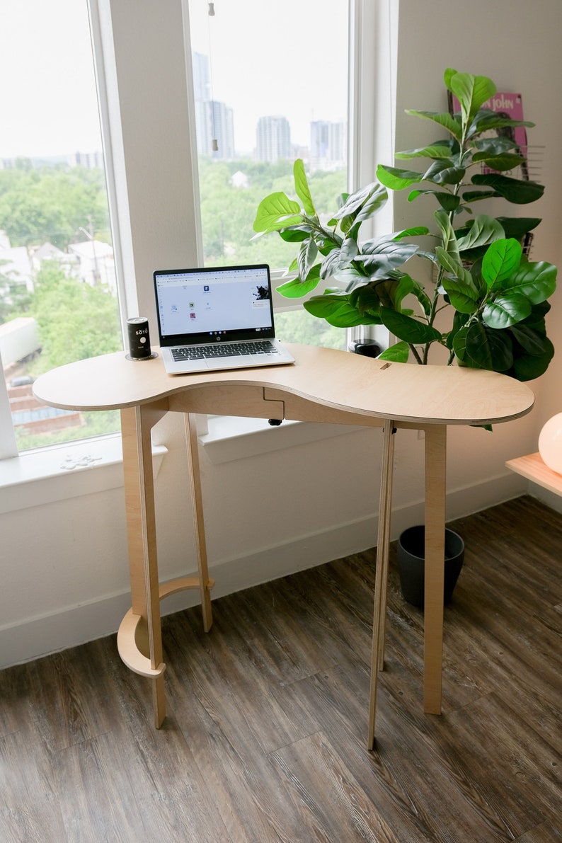 Standing Desk Stand Desk Minimalist Modern Desk Work Home Office Desk College Dorm Room Desk image 7