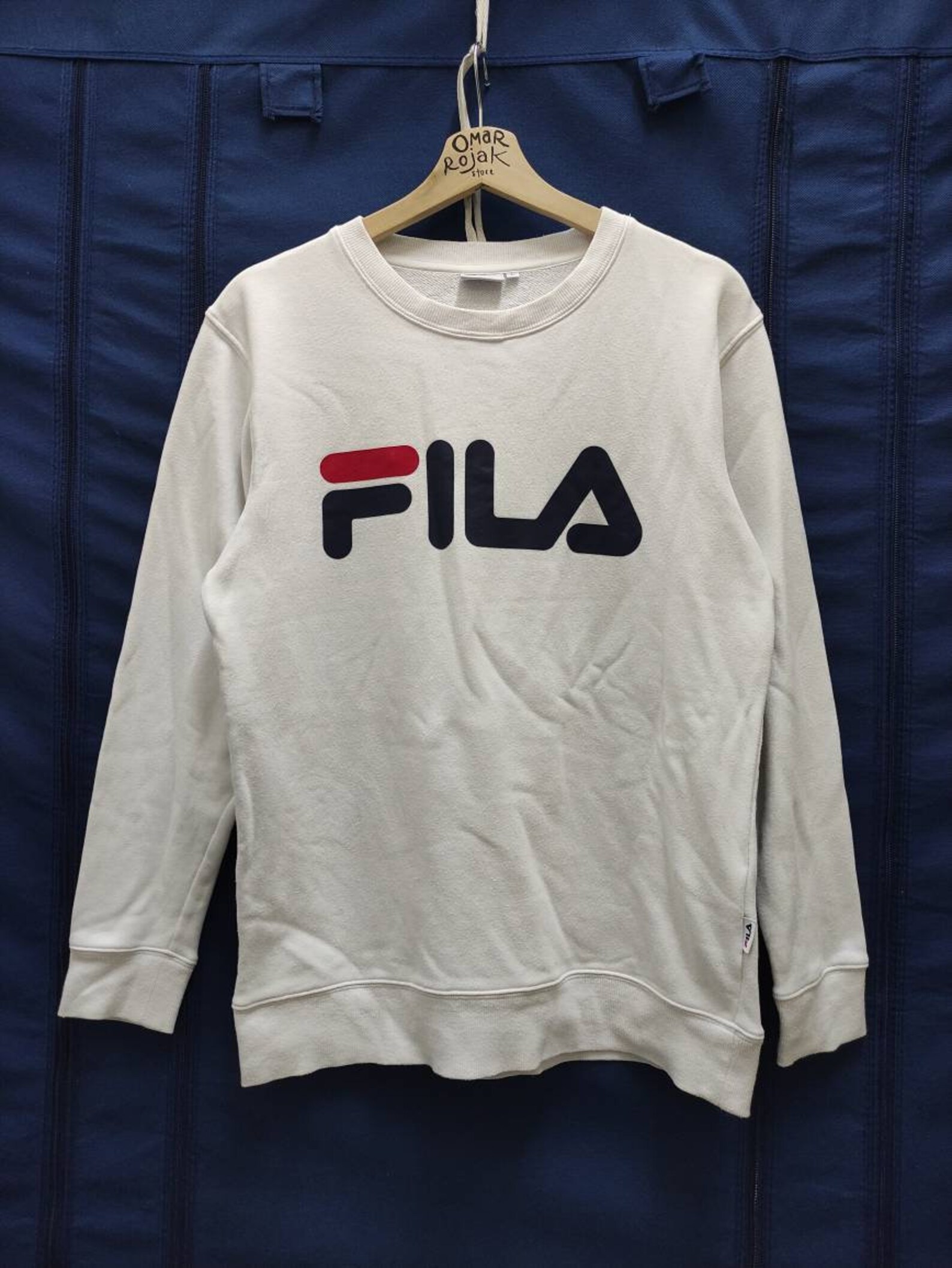 Fila White Big Logo Sweatshirt Pullover Jumper S38 | Etsy