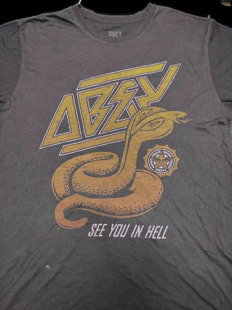 Obey See You in Hell Snake Two Tone Tee A57
