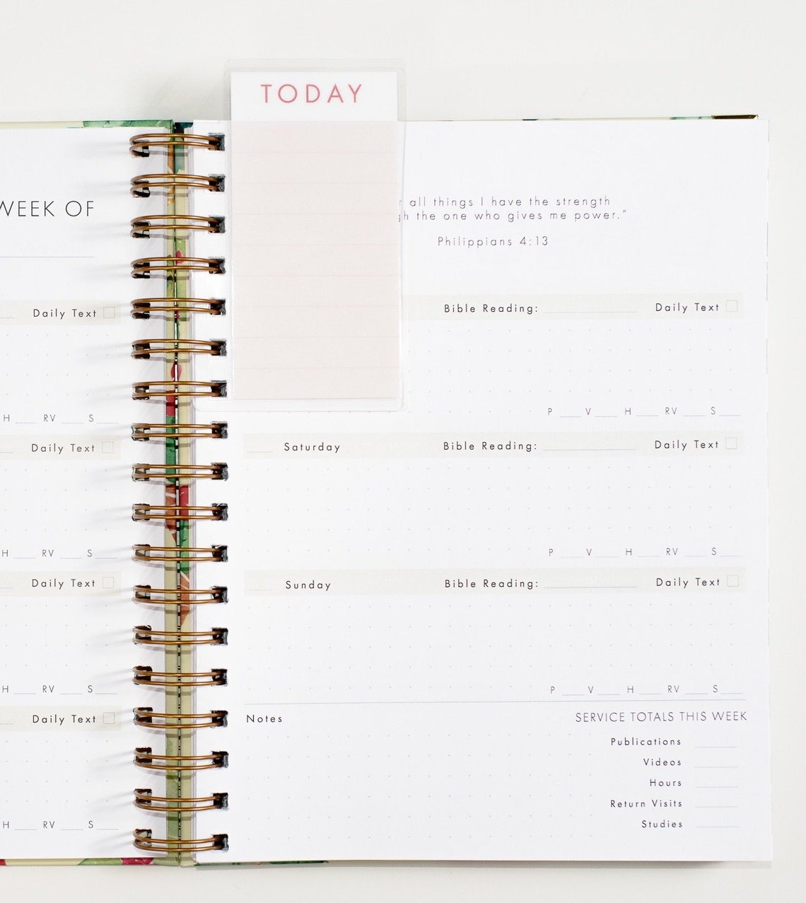 Snap in Bookmark Wire Bound and Coil Bound JW Planner JW Etsy