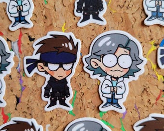 Solid Snake/Otacon 1.5" Mini Stickers