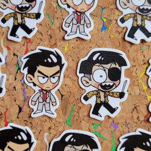 Yakuza/RGG - Kiryu and Majima 1.5&quot; Mini Stickers