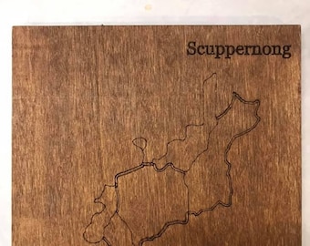 Wisconsin Trail Map Scuppernong Engraved Sign State Ski Trails Parks Trail Runner Cross Country