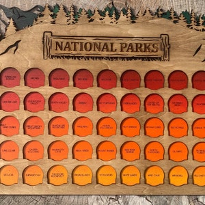 National Parks Travel Tracker: USA Adventure Map, Cabin Decor