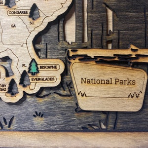 National Parks Travel Checklist Map