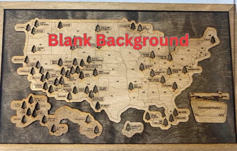 National Parks Travel Checklist Map