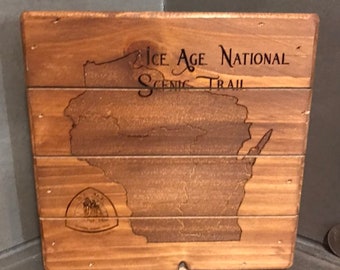 Wisconsin Ice Age National Scenic Trail, Hiking Sign, Running Sign, Gift for Runners, Ice Age Trail