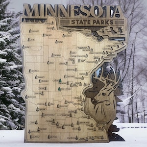Minnesota State Parks Tracker Map: Wood Camping Checklist