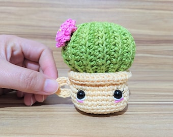 Cactus Crochet Pattern PDF: Flower Amigurumi Tutorial - English & Spanish Instructions