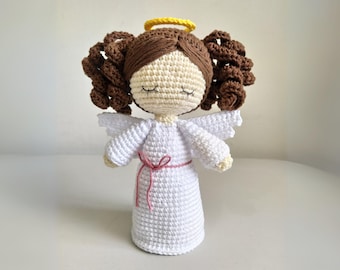 Angel Amigurumi Doll Crochet Pattern PDF, Christmas Angel Tree Topper, Angel Girl, Angel Protection, Guardian Angel, Decor Angel, Virgin