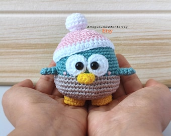 Christmas Penguin Crochet Pattern PDF: Christmas Amigurumi Tutorial - English & Spanish Instructions