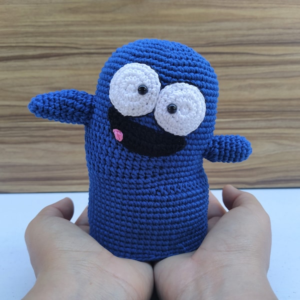 Bloo Crochet Pattern, Fosters Home for Imaginary Friends, Bloo and Mac, Mac and Bloo, Monster Doll, Mac and Cheese, 90s Cartoons Doll