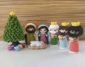 Häkelanleitung für eine Weihnachtskrippe (PDF): Weihnachtliches Amigurumi-Tutorial – Anleitung auf Englisch und Spanisch – Cositas a Crochet Monterrey