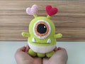 Green Monster with Hearts Crochet Pattern PDF: Valentine's Day Amigurumi Tutorial - English & Spanish Instructions product logo