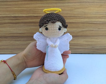 Angel Amigurumi Doll Crochet Pattern PDF, Christmas Angel Tree Topper, Angel Girl, Angel Protection, Guardian Angel, Decor Angel, Virgin