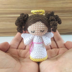 Girl Angel Crochet Pattern PDF: Religious Amigurumi Tutorial - English & Spanish Instructions
