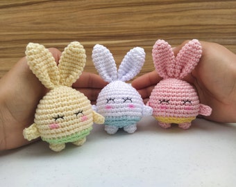 Easter Egg Crochet Pattern, Easter Egg Amigurumi, Easter Bunny, Bunny Egg, Easter Decoration, Easter Ornaments Decor, Easter Eggs for Tree